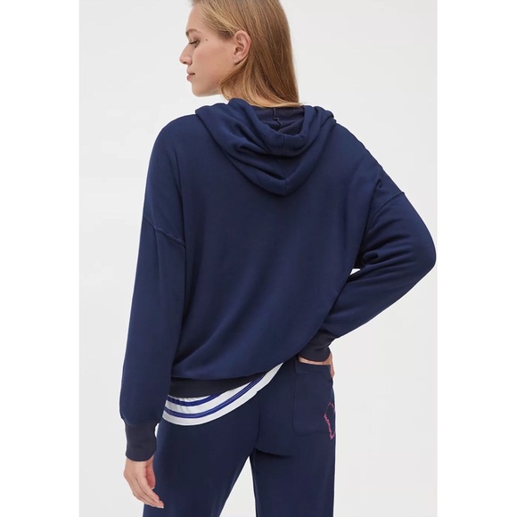 SUNDRY Heart Patch Hoodie in Blue - Picture 4 of 9